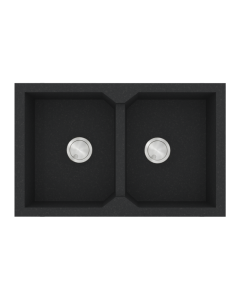 Νεροχύτης Κουζίνας 86x50cm Ένθετος Ερμάριο 90cm Γρανίτης Sanitec Ultra Granite 818-36-Grafite 