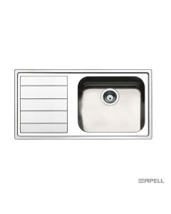 Νεροχύτης Κουζίνας Ανοξείδωτος Linear 100x50 Αpell Inox Λείο left  8515L-110