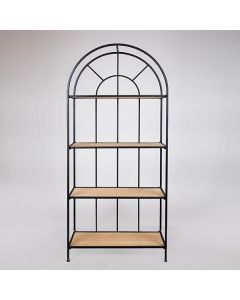 ΡΑΦΙΕΡΑ ΜΕΤΑΛΛΙΚΗ ΜΑΥΡΗ 70x28x161cm Eurolamp 750-31528