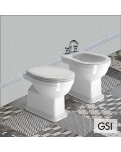 Λεκάνη Υψηλής Πίεσης Πισωστόμια CLASSIC/54 με κάλυμμα Soft Close MS87C White, GSI White 871100C-300