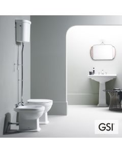 Λεκάνη Υψηλής Πίεσης Πισωστόμια CLASSIC με καζανάκι και κάλυμμα Soft Close MS87C White, GSI White 871100HC-300