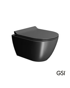 Λεκάνη Κρεμαστή Pura/50 Swirlflush με κάλυμμα MS86SC Super Slim Soft Close, GSI Ardesia 881600SC-401