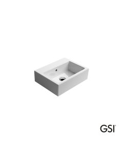 Νιπτήρας Πορσελάνης Kube 45x35 (χωρίς οπή-3 προχ.) GSI WHITE 8985A-300