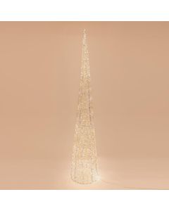 ΚΩΝΟΣ ΦΩΤΙΖΟΜΕΝΟΣ ΙΡΙΔΙΖΩΝ 210cm, 2400 LED, 31V ΜΕΤΑΣΧΗΜΑΤΙΣΤΗ, TIMER, ΑΣΗΜΙ ΧΑΛΚΙΝΟ ΚΑΛΩΔΙΟ, ΘΕΡΜΟ ΛΕΥΚΟ LED, ΠΡΟΕΚΤΑΣΗ ΠΑΡΟΧΗΣ 5m, IP44 Eurolamp 600-22485