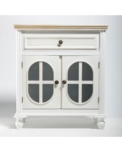 ΒΙΤΡΙΝΑ ΞΥΛΙΝΗ ΛΕΥΚΗ 1 ΣΥΡΤΑΡΙ 2 ΠΟΡΤΕΣ 64x34.5x72.5cm Eurolamp 810-00127