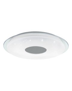 Πλαφονιέρα Οροφής Λευκή 45xH8cm LED 2700-6500Κ 540lm Εφαρμογή-Τηλεχειριστήριο Eglo Lanciano 900083