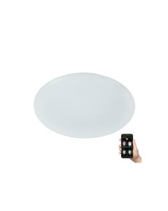 Πλαφονιέρα Οροφής Λευκό 38xH6,8cm Led 2700-6500K 540lm Εφαρμογή-Τηλεχειριστήριο Eglo Totari-Z 900084