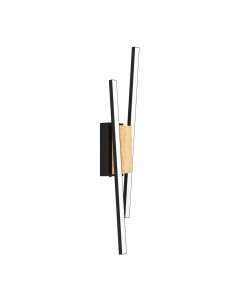 Φωτιστικό Απλίκα Επιτοίχια Α85xL75xxH540mm Led 2x6,3w 1510lm Warm White Μαύρο-Ξύλο Eglo Panagria 900491