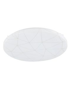 Πλαφονιέρα Οροφής Μοντέρνα Πλαστική Ø38cm Λευκή LED 3000K 2300lm Eglo Rende 900612