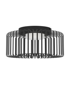 Πλαφονιέρα Οροφής Ø45cm Τηλεχειριστήριο-Εφαρμογή Led 2700-6500K 2450lm Μαύρο Eglo Ginestrone Z 900722