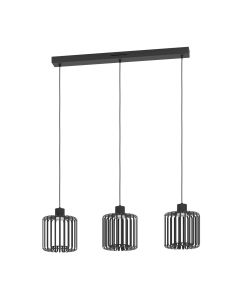 Φωτιστικό Κρεμαστό Μαύρο Τρίφωτη Ράγα L90cm 2700-6500K 1650lm Τηλεχειριστήριο-Εφαρμογή Eglo Ginestrone Z 900724