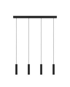 Κρεμαστό Φωτιστικό Ράγα L84xH110cm LED 3000K 480lm Μαύρο Eglo Almudaina 900906