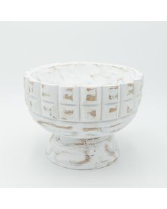 ΔΙΑΚΟΣΜΗΤΙΚΟ ΜΠΩΛ ΞΥΛΙΝΟ ΛΕΥΚΟ-ΚΑΦΕ 24x17.5cm Eurolamp 819-00403