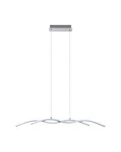 Κρεμαστό Φωτιστικό Ράγα Χρωμέ 870xH1200mm LED 3000K 2600lm Eglo Lasana 96103