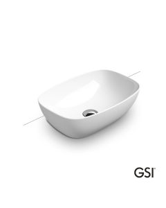 Νιπτήρας Πορσελάνης Nubes 50x35 GSI White 9784-300