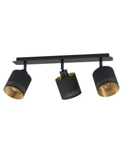 Φωτιστικό Σποτ Τρίφωτο  33,50 εκ. Ø12 εκ. 3*Ε27 Μαύρο -Χρυσό Eglo Esteperra 99278