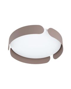 Eglo Valcasotto Μοντέρνα Πλαστική Πλαφονιέρα Οροφής με Ενσωματωμένο LED σε Καφέ χρώμα 37cm 99623