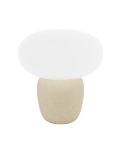 Φωτιστικό Επιτραπέζιο Ø105xØ275xH300mm 1xΕ27 Κεραμικό-Γυαλί- Λευκό-Μπεζ Eglo Cahuama 99824