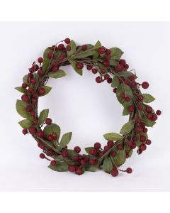 ΣΤΕΦΑΝΙ ΜΕ ΚΟΚΚΙΝΑ ΜΙΚΡΑ BERRIES , 50cm Eurolamp 600-46180