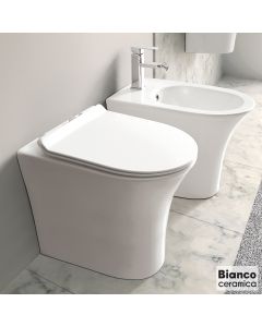 ΛΕΚΑΝΗ BTW Υ.Π. Π/Σ AIDA/52 RIMLESS, ΜΕ ΚΑΛΥΜΜΑ 9620SC BIANCO CERAMICA WHITE AD13000SC-300