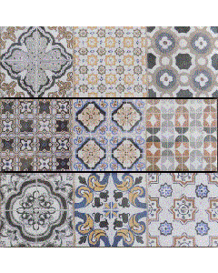 Πλακάκι Ντεκόρ Ρετρό Μπάνιου / Κουζίνας 20x60cm Sincam Decor Negro AP252060N