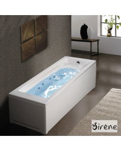 Μπανιέρα Ακρυλική CUBIC με σύστημα Υδρομασάζ (0.88hp-6 jet) 170x70, Sirene White CUB17070W