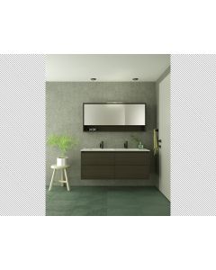 Έπιπλο Μπάνιου Π121*Y50*B50 εκ.Δρυς Oak Antracite σε Κ/Π Θαλάσσης,Νιπτήρας, Καθρέπτης,Φωτιστικό Savvopoulos Comfort IV