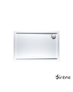 Ντουζιέρα Ακρυλική Παραλληλόγραμμη 120x90 extra-flat Φ90 Sirene White E12090-300