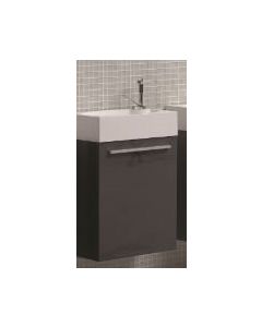 Σετ Έπιπλο Μπάνιου-Νιπτήρα 40 εκ. τύπου Corian- Καθρέπτη 40*120 εκ. Χρώμα Grey brown Λάκα Γυαλιστερή ECO-40 FT21.040.001GB