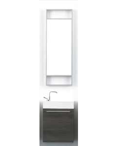 Σετ Έπιπλο Μπάνιου ECO-40 Βάση-Νιπτήρας τύπου Corian 40 εκ.-Καθρέπτης 40*120 εκ., Χρώμα G-oak ECO-40 FT21.040.001GO