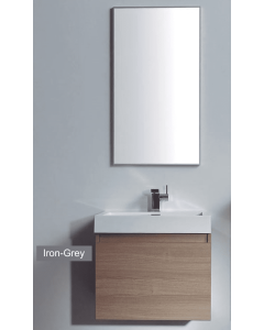 Έπιπλο Μπάνιου 60 εκ.-Νιπτήρα τύπου Corian, Χρώμα Λάκα Iron Grey ECO-60A FT21.060.003IG