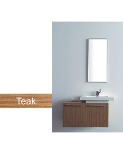 Σετ Έπιπλο Μπάνιου ECO-80BR 80 εκ.-Νιπτήρα τύπου Corian -Καθρέπτη 40*100 εκ., Χρώμα Teak FT21.080.002T