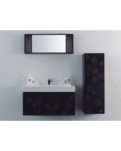 Έπιπλο Μπάνιου ECO-100A Βάση-Νιπτήρας 100cm Τaiming Metalbox System Black Flower FT21.100.021BFM