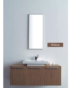 Σετ Έπιπλο Μπάνιου 120cm Βάση-Νιπτήρας Χρώμα Μελαμίνης Walnut ECO-120C FT21.120.005W