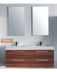 Έπιπλο Μπάνιου Κρεμαστό -Νιπτήρας 138cm ECO-138T Χρώμα Μελαμίνης Χρώμα Cherry FT21.138.009C