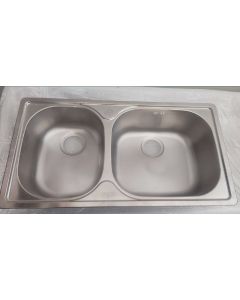 ΑΝΟΞΕΙΔΩΤΟΣ ΝΕΡΟΧΥΤΗΣ ΜΕ 2 ΓΟΥΡΝΕΣ 81.5X45  FRANKE GEX620D