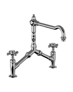 Horus Julia Victoria Julia Victoria Classic Collection - 2-hole Kitchen Mixer / Adjustable Centers / No Waste - Polished Nickel 01.121-NB