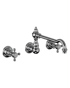Horus Julia Victoria Julia Victoria Classic Collection - Concealed 3 Hole Wall Mounted Kitchen Mixer / No Waste - Polished Nickel 01.164-NB