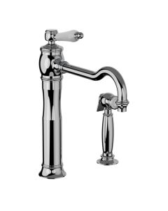 Horus Julia Victoria Julia Victoria Classic Collection - Single Lever Kitchen Mixer, Swivel Spout / No Waste - Polished Nickel 01.723-NB