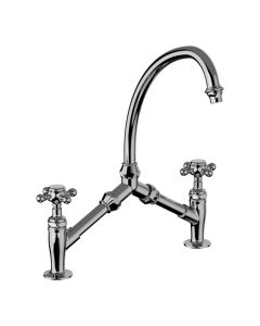 Horus Éloise Classic Collection - 2-hole Kitchen Mixer / Adjustable Centers / No Waste - Chrome 02.121-CH