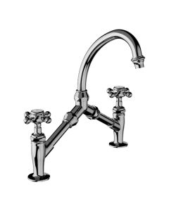 Horus Éloise Classic Collection - 2 Hole Basin Mixer - No Waste - Matt Nickel 02.227-NM