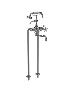 Horus Anthea Classic Collection - Complete Mixer + Pipes for Free Standing Bath - Polished Nickel 06.498-NB