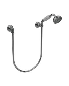 Horus Anthea Classic Collection - Wall Shower Set with Wall Hook, Flexible Hose and Handspray - Polished Nickel 06.589-NB