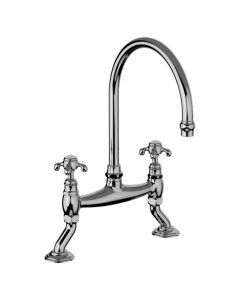 Horus Montmartre Classic Collection - 2-hole Kitchen Mixer / No Waste - Polished Nickel 07.141-NB