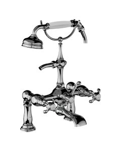 Horus Montmartre Classic Collection - Complete Deck Bath / Shower Mixer / Medium Height Cradle - Polished Nickel 07.435-NB