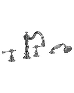 Horus Anthea Classic Collection - 4 Hole Deck Bath / Shower Set - Polished Nickel 10.466-NB
