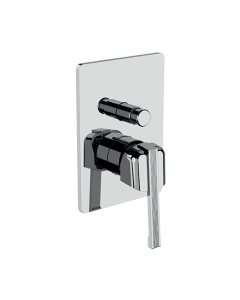 Horus Zéphyr Classic Collection - Concealed Wall Mounted Manual Mixing Shower Valve with Diverter - 2 Outlets - Matt Nickel 16.701-NM