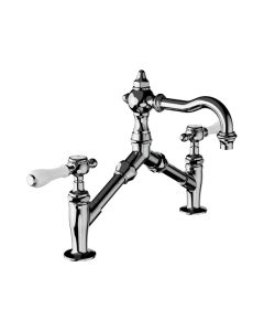 Horus Julia Victoria Julia Victoria Classic Collection - 2 Hole Basin Mixer - No Waste - Polished Nickel 19.227-NB