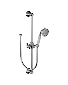 Horus Coventry Classic Collection - Wall Shower Set with Handspray, Flexible, Brass Rail - Chrome 28.542-CH