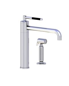 Horus Minoé Contemporary Collection - Single Lever Kitchen Mixer, Swivel Spout / No Waste - Satin Brass 37.723-LS